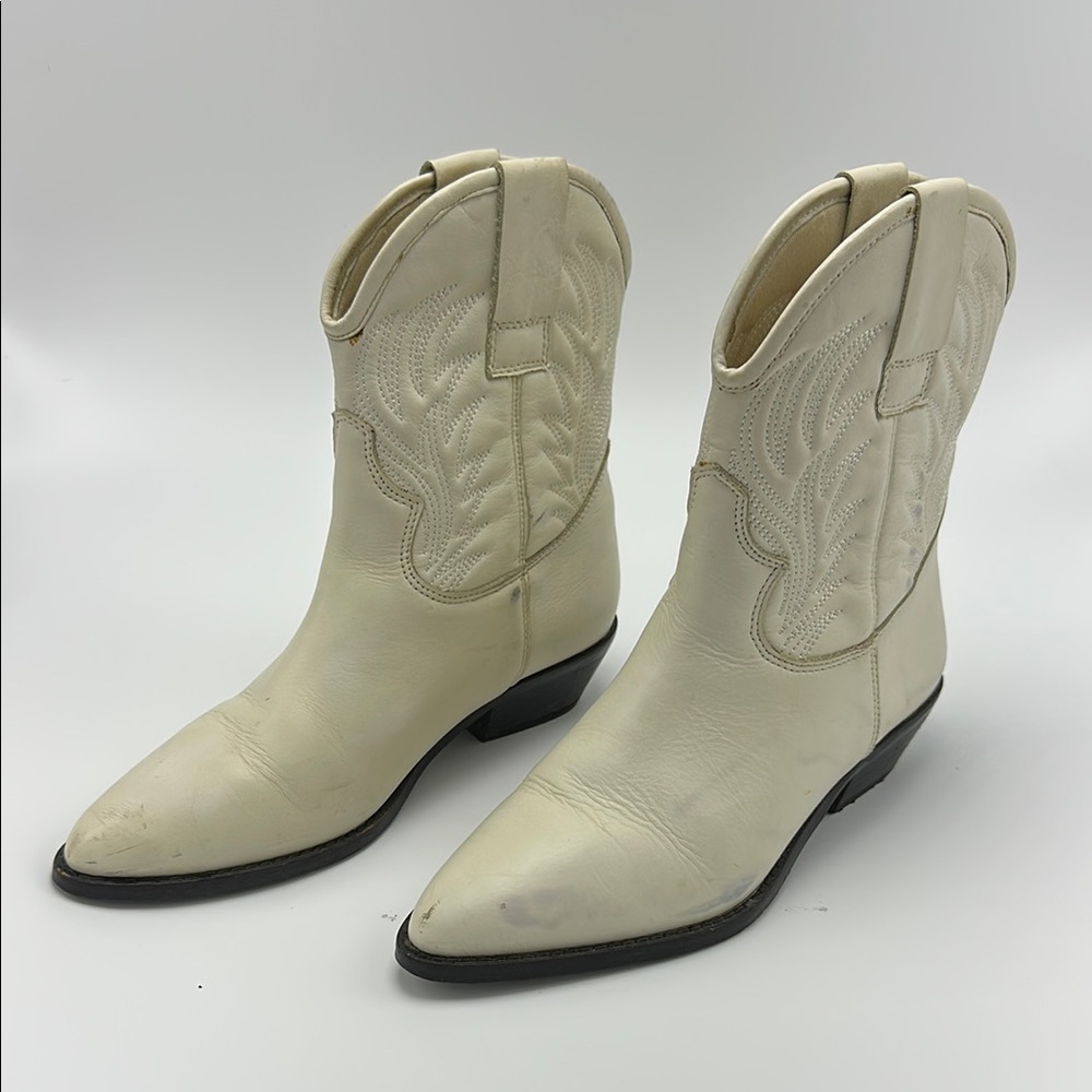 Steve Madden Ivory Western Ankle Boots